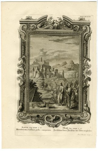 Antique Print-JESUS-JERUSALEM-CHICKEN-WINGS-TAB.DCXCIV-Scheuchzer-c.1731