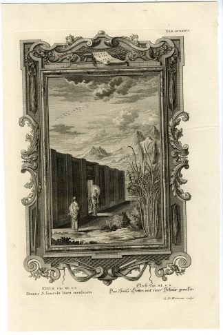 Antique Print-TEMPLE-MEASURING-LINEN CORD-TAB.DCXXXVI-Scheuchzer-c.1731
