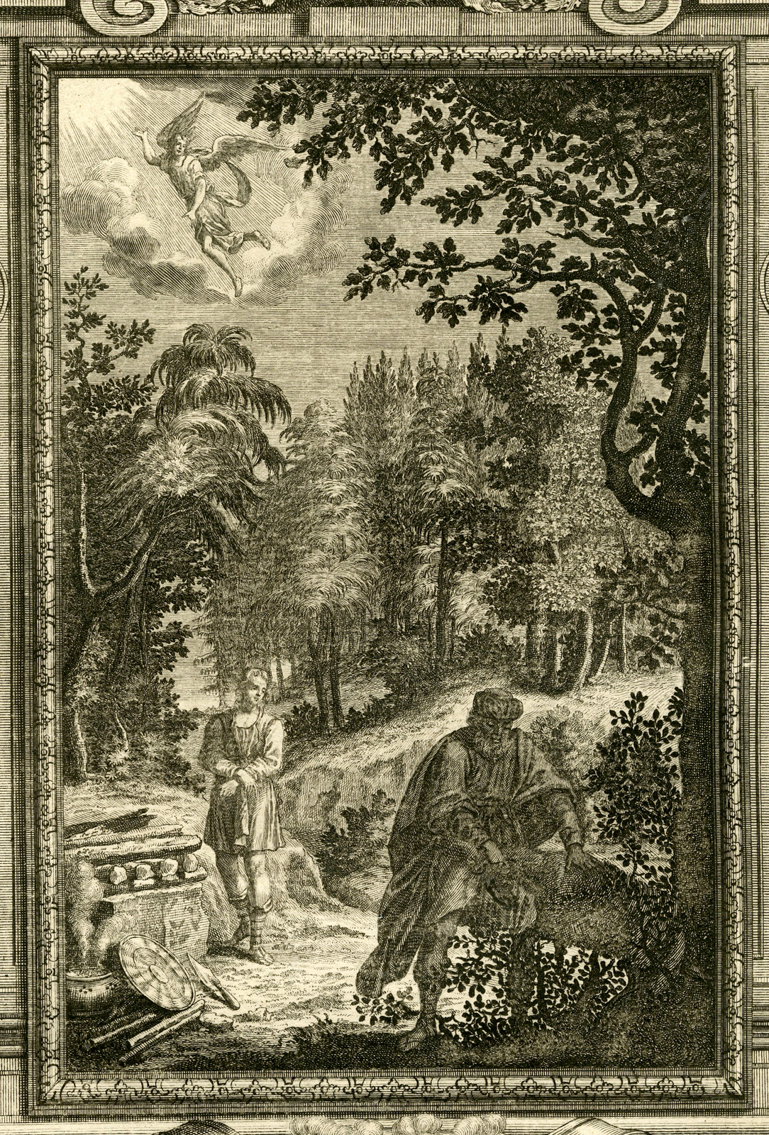 Pcom 11229 416x614 Antique Print-ABRAHAM-BURNT OFFERING-RAM-SON-TAB.LXXXII-Scheuchzer-c.1731 - Image 2