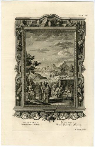 Antique Print-GOD-JACOB-IDOLATRY-WORSHIP-TAB.DCXVIII-Scheuchzer-c.1731