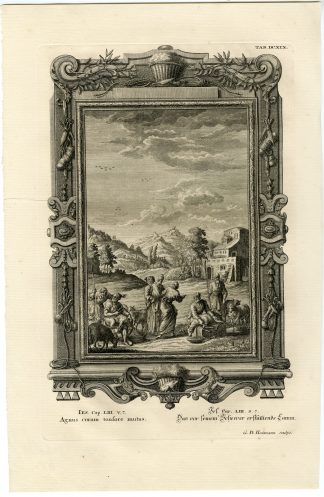 Antique Print-SHEEP-SHEARER-SILENT-TAB.DCXIX-Scheuchzer-c.1731