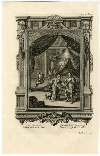 Antique Print-SAMSON-ROPES-TIED HANDS-TAB.CCCLXXXV-Scheuchzer-c.1731