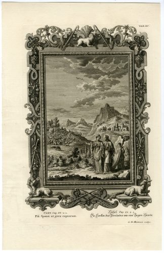 Antique Print-HAIR-FLOCK OF GOATS-ROMANCE-TAB.DC-Scheuchzer-c.1731