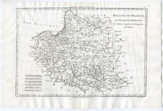 Antique Print-KINGDOM OF POLAND-DUCHY OF LITHUANIA-BALTIC-Bonne-1787