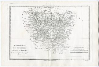 Antique Print-FRANCE-PROVINCE-LORRAINE-ALSACE-Bonne-1787