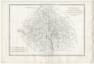 Antique Print-FRANCE-PROVINCE-BERRY-ORLEANOIS-TOURAINE-NIVERNAIS-Bonne-1787