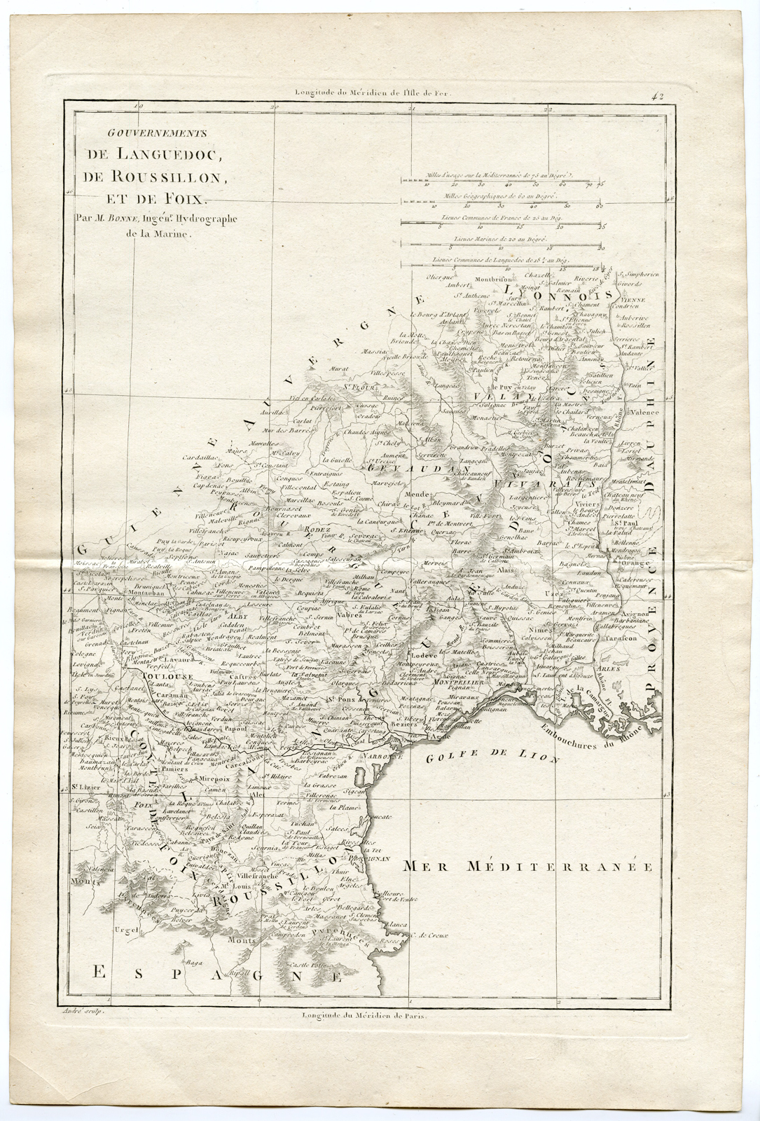 Pcoma 0772 416x613 Antique Print-FRANCE-PROVINCE-LANGUEDOC-ROUSSILLON-FOIX-Bonne-1787