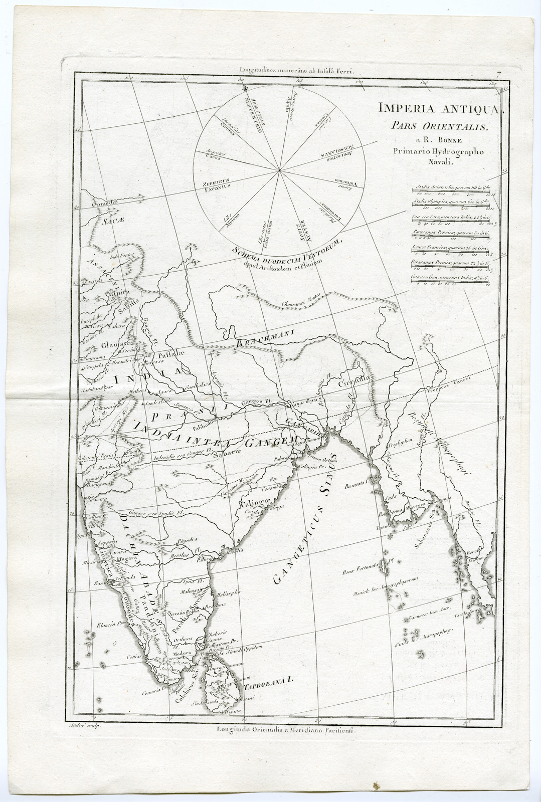, Antique Print-INDIA-SRI LANKA-MYANMAR-ASIA-IMPERIA ANTIQUA-Bonne-1787, Pictura Antique Prints