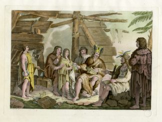 Antique Print-USA NATIVES-TRADITIONAL CLOTHES-PL.XIII.-Ferrario-Biasioli-c.1827
