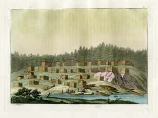 Antique Print-USA-CHELASKI-JOHNSTONE STRAIT-PL.XX.-Ferrario-Fumagalli-c.1827