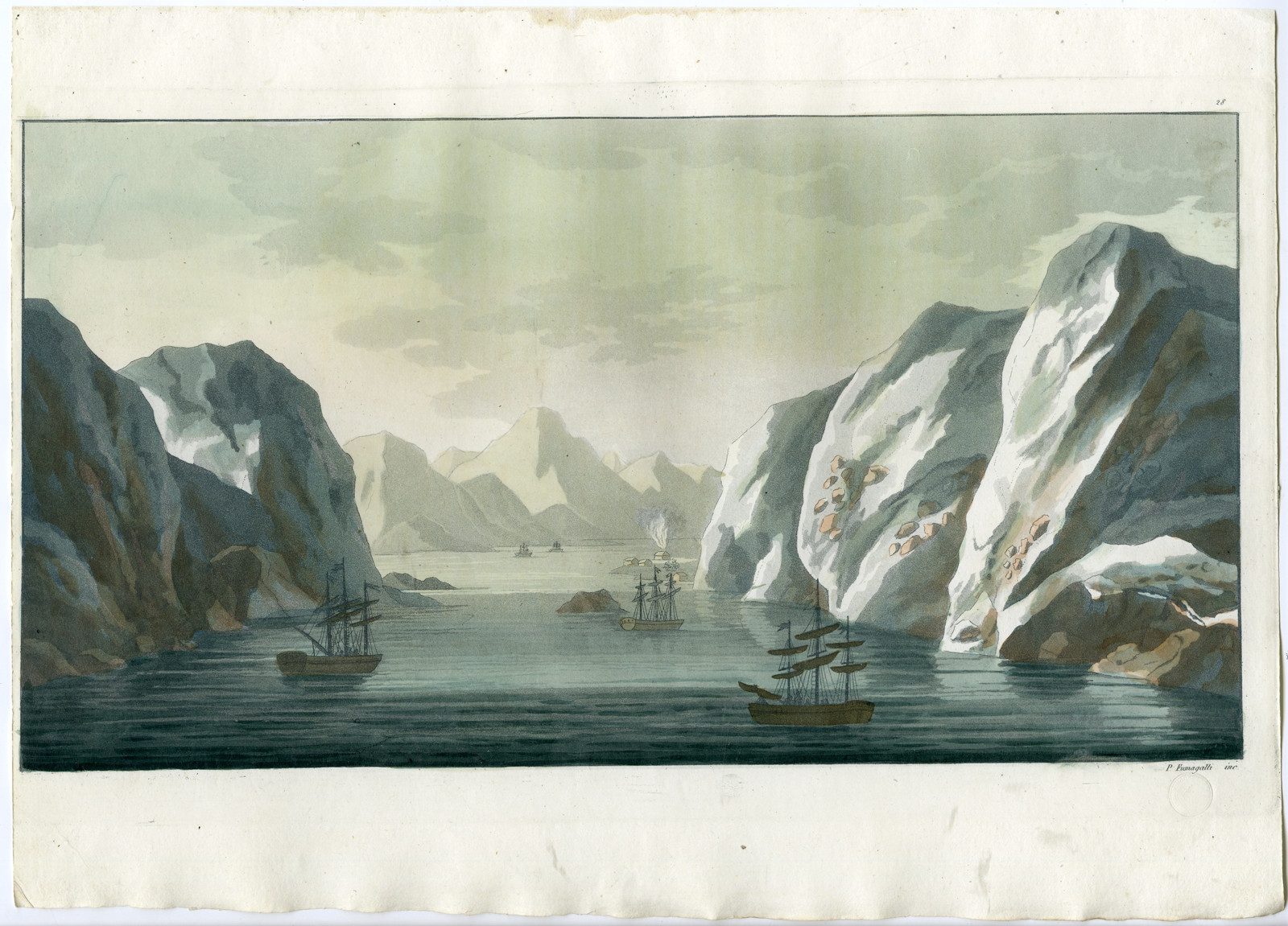 Pco 12125 416x299 Antique Print-SPITZBERGEN-FJORDS-SHIPS-PL.XXVIII.-Ferrario-Fumagalli-c.1827 - Image 2