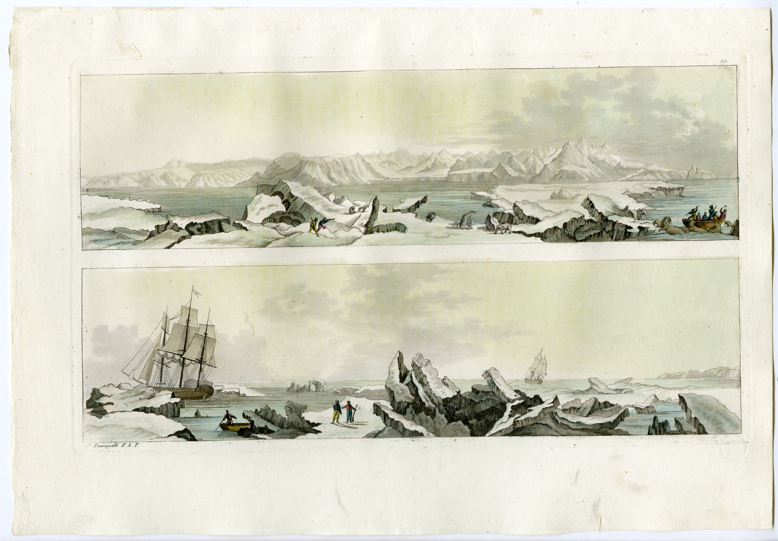 Pco 12126 416x289 Antique Print-SPITSBERGEN-SCANDINAVIA-EXPLORE-PL.XXIX.-Ferrario-Fumagalli-c.1827 - Image 2