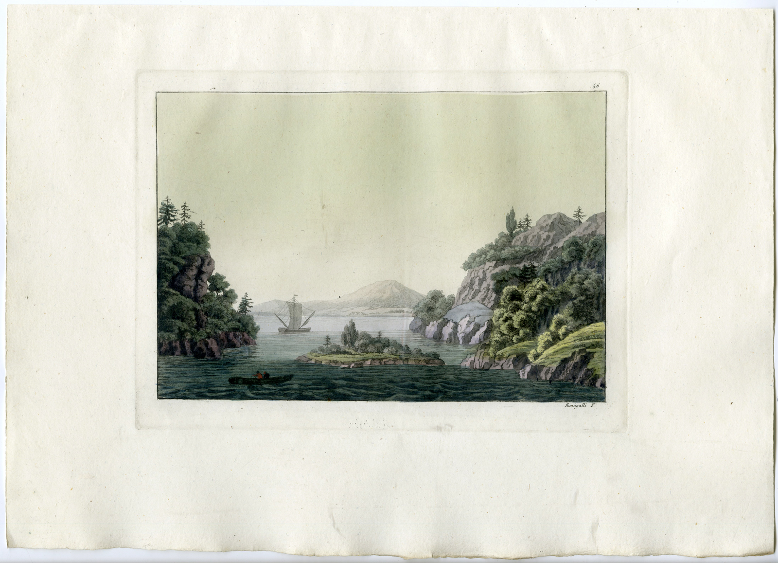 , Antique Print-MOUNT VERNON-LANDSCAPE-PL.XLVI.-Ferrario-Fumagalli-c.1827, Pictura Antique Prints