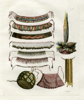 Antique Print-INDIGENOUS-ORNAMENTS-PL.XLIX.-Ferrario-Gallina-c.1827
