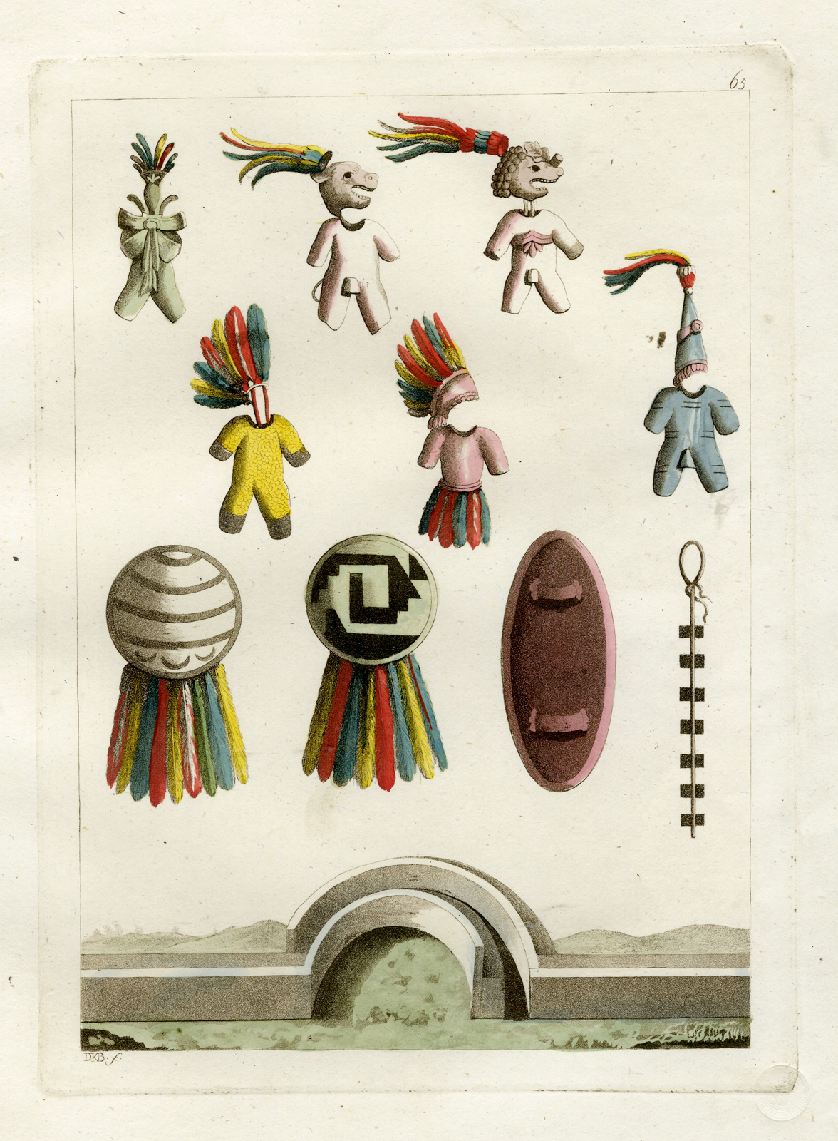 Pco 12163d 416x566 Antique Print-MEXICO-WEAPON-TRADITIONAL-PL.LXV.-Ferrario-Bonatti-c.1827