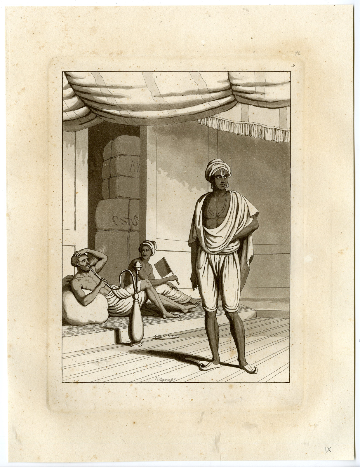 , Antique Print-INDIA-CULTURE-INDOSTAN-PL.IX.-Ferrario-Bigatti-c.1827, Pictura Antique Prints
