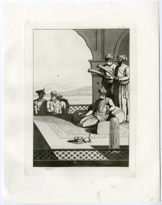Antique Print-INDIA-KING-THANJAVUR-RAJAH-PL.X.-Ferrario-Bigatti-c.1827