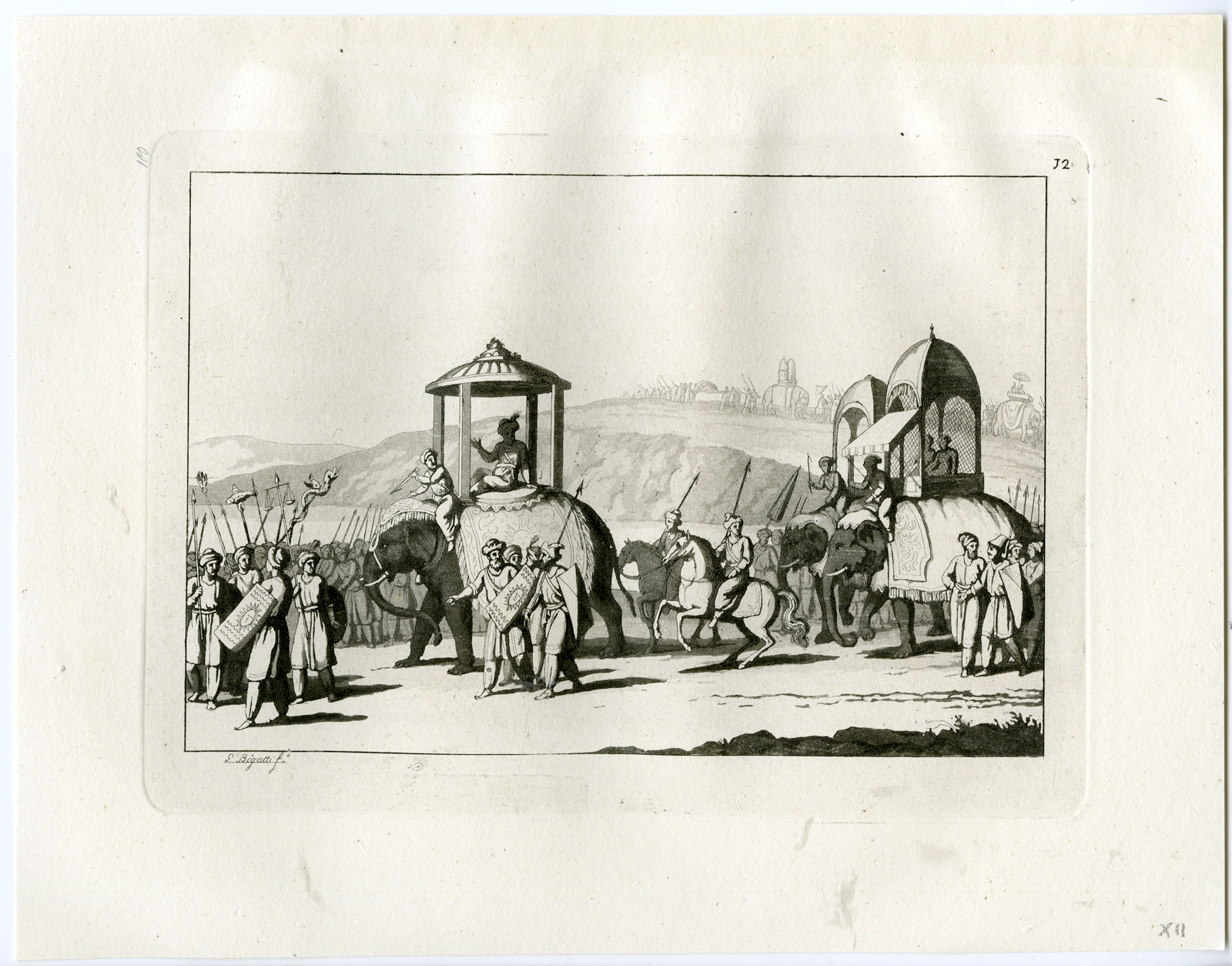 , Antique Print-TAMERLANE-MONGOLIA-INDIA-PL.XII.-Ferrario-Bigatti-c.1827, Pictura Antique Prints