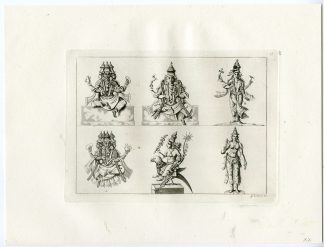 Antique Print-GODS-HINDUISM-INDIA-INDOSTAN-PL.XIX.-Ferrario-Zancon-c.1827