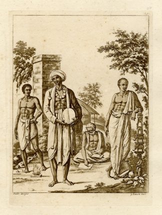Antique Print-INDIAN FIGURES-PAINTER-INDIA-PL.LXIX.-Ferrario-Zancon-c.1827