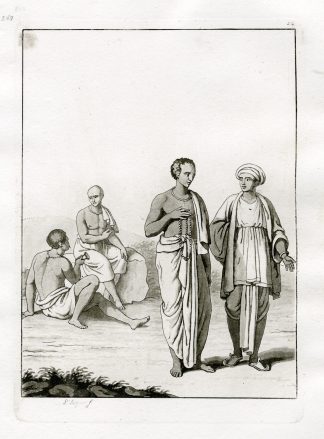 Antique Print-TRADITIONAL CLOTHES-INDIA-INDOSTAN-PL.LIV.-Ferrario-Bigatti-c.1827
