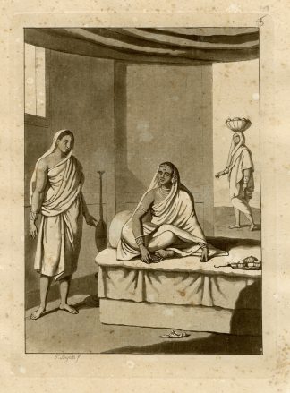 Antique Print-TRADITIONAL CLOTHES-WOMEN-INDIA-PL.LV.-Ferrario-Bigatti-c.1827