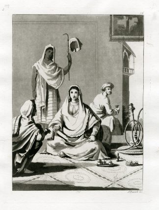 Antique Print-TRADITIONAL DRESS-WOMEN-INDIA-PL.LVI.-Ferrario-Biasioli-c.1827