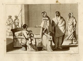 Antique Print-TRADITIONAL COSTUMES-INDIA-PL.LVIII.-Ferrario-Castelli-c.1827