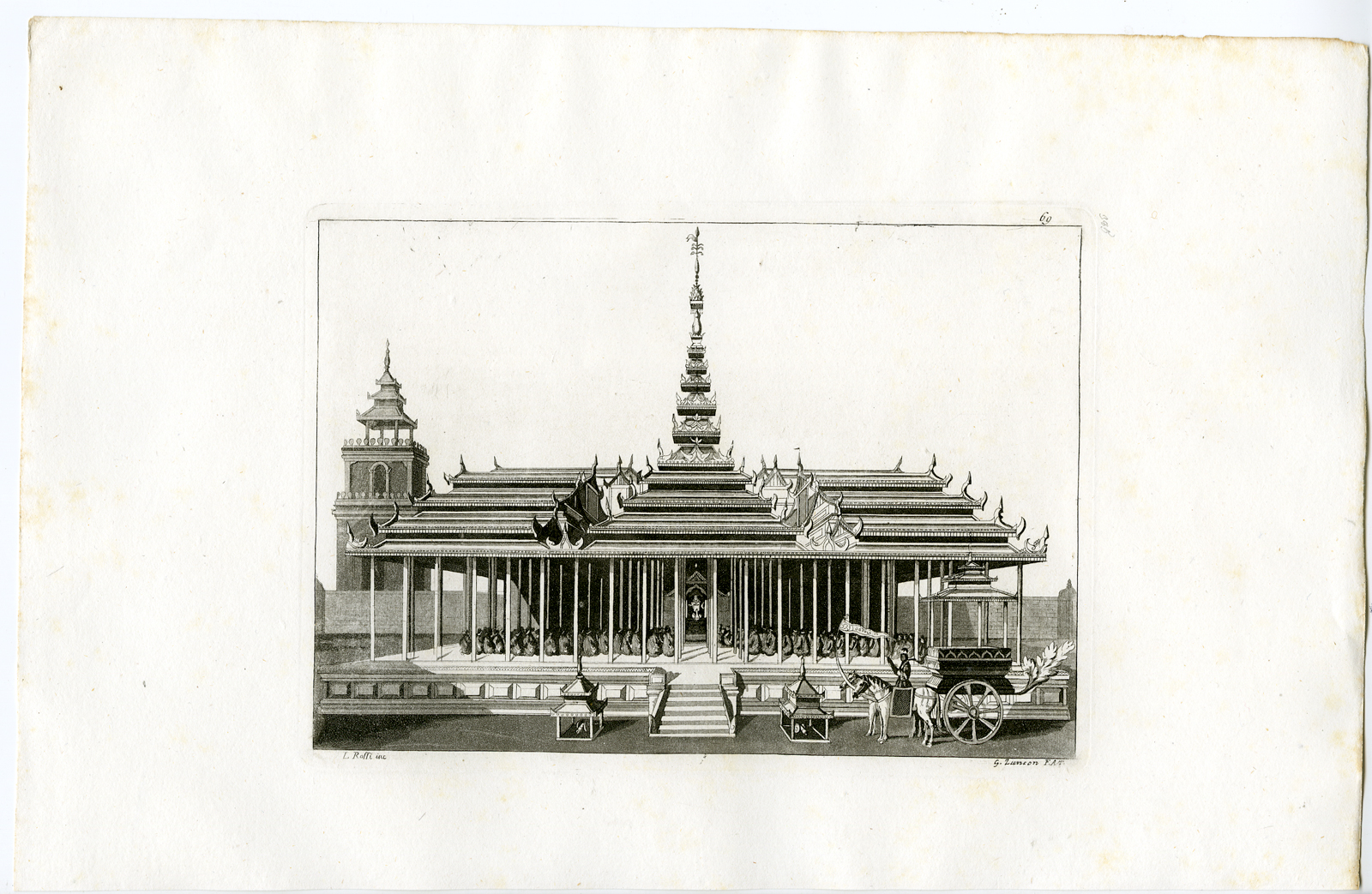 , Antique Print-TEMPLE-BURMA-MYANMAR-PL.LXIX.-Ferrario-Rossi, Zancon-c.1827, Pictura Antique Prints