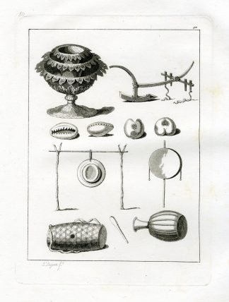 Antique Print-OBJECTS-SIAM-THAILAND-PL.XC.-Ferrario-Bigatti-c.1827