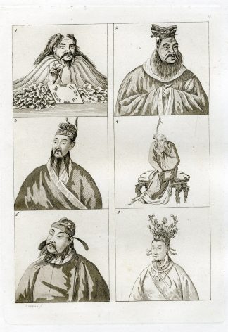 Antique Print-CHINA-PORTRAIT-EMPEROR-PL.XI.-Ferrario-Zancon-c.1827
