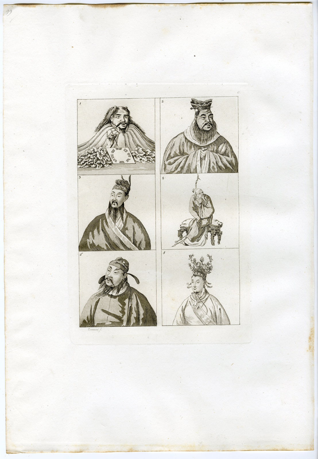 , Antique Print-CHINA-PORTRAIT-EMPEROR-PL.XI.-Ferrario-Zancon-c.1827, Pictura Antique Prints