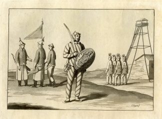 Antique Print-WARRIORS-COSTUMES-CHINA-PL.XXIII.-Ferrario-Bigatti-c.1827