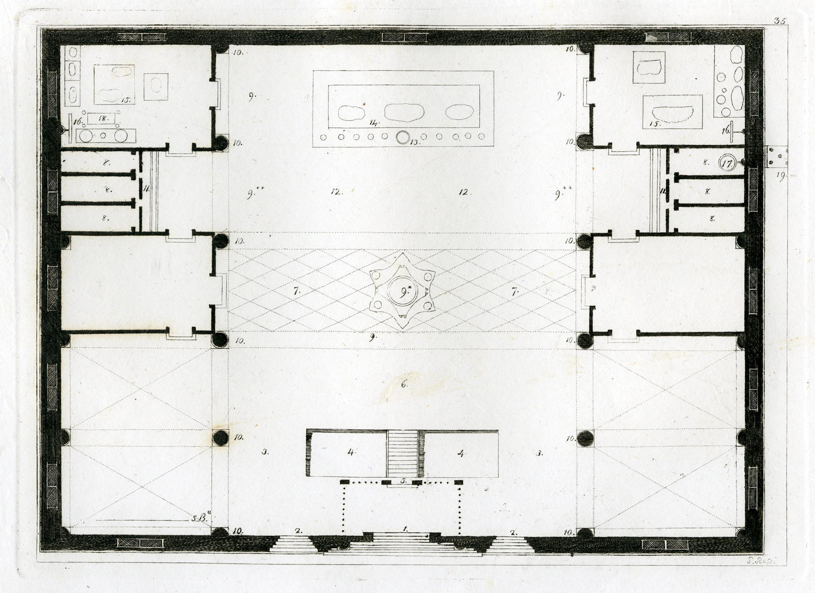 , Antique Print-PAGODA-BUILDING-CHINA-PL.XXXV.-Ferrario-Rossi-c.1827, Pictura Antique Prints