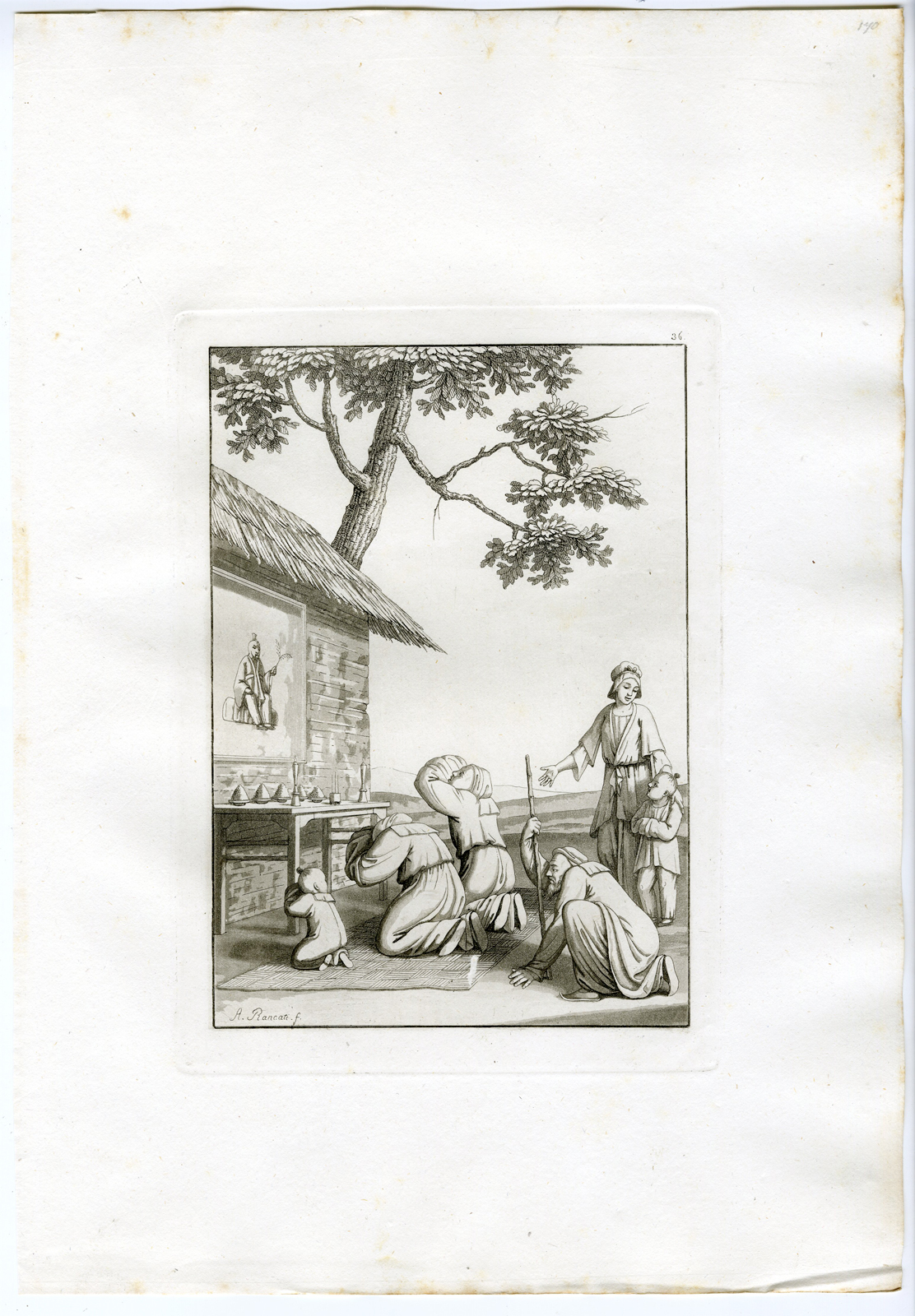 , Antique Print-RELIGIOUS-GOD-CHINA-PL.XXXVI.-Ferrario-Rancati-c.1827, Pictura Antique Prints