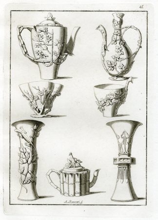 Antique Print-PORCELAIN VASES-CHINA-CHINESE-PL.XLVI.-Ferrario-Rancati-c.1827