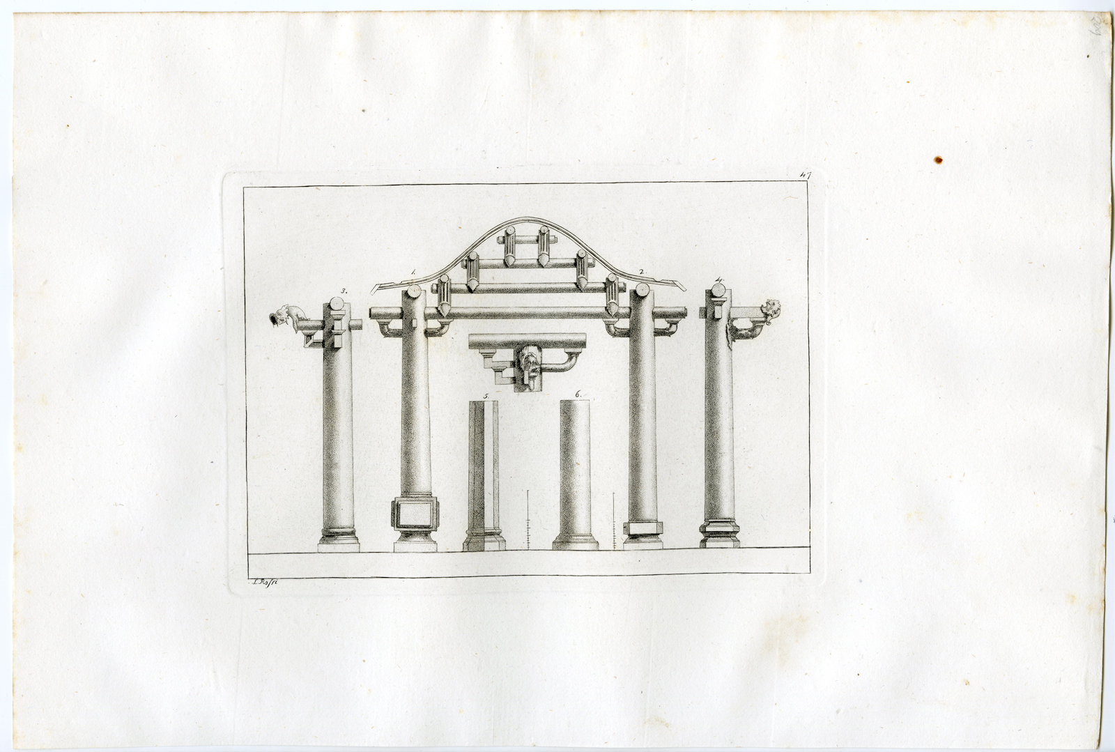 Pco 15096 416x281 Antique Print-ANCIENT BUILDING-CHINA-TEMPLE-PL.XLVII.-Ferrario-Rossi-c.1827 - Image 2
