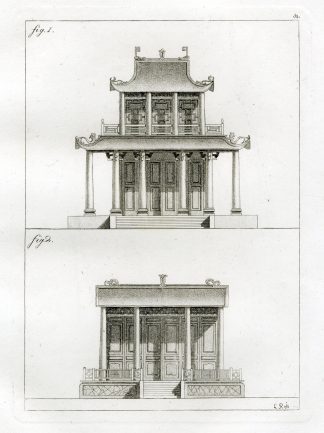 Antique Print-PAGODE-TEMPLE-ARCHITECTURE-CHINA-PL.L.-Ferrario-Rossi-c.1827