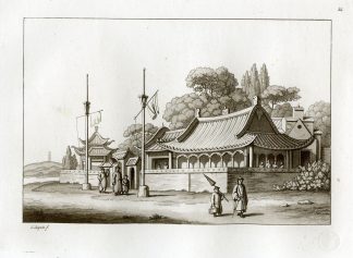 Antique Print-MANDARIN-ARCHITECTURE-CHINA-PL.LIV.-Ferrario-Bigatti-c.1827
