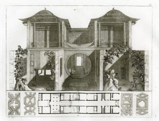 Antique Print-CANTON HOUSE-ARCHITECTURE-CHINA-PL.LV.-Ferrario-Rossi-c.1827