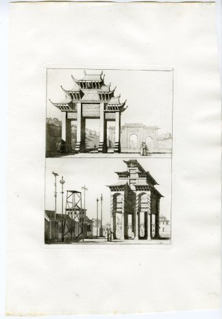 Antique Print-TRIUMPHAL ARC-CHINA-PL.LVIII.-Ferrario-Rossi-c.1827