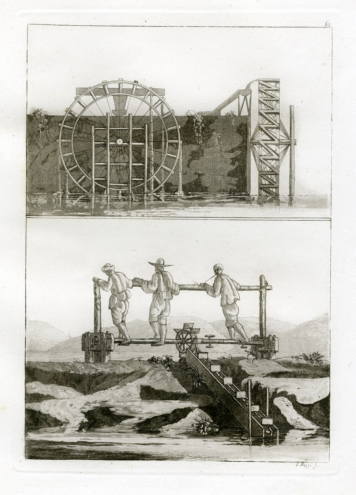 Pco 15127 416x578 Antique Print-HYDRAULIC-MACHINES-WATER-CHINA-PL.LXIII.-Ferrario-Rossi-c.1827