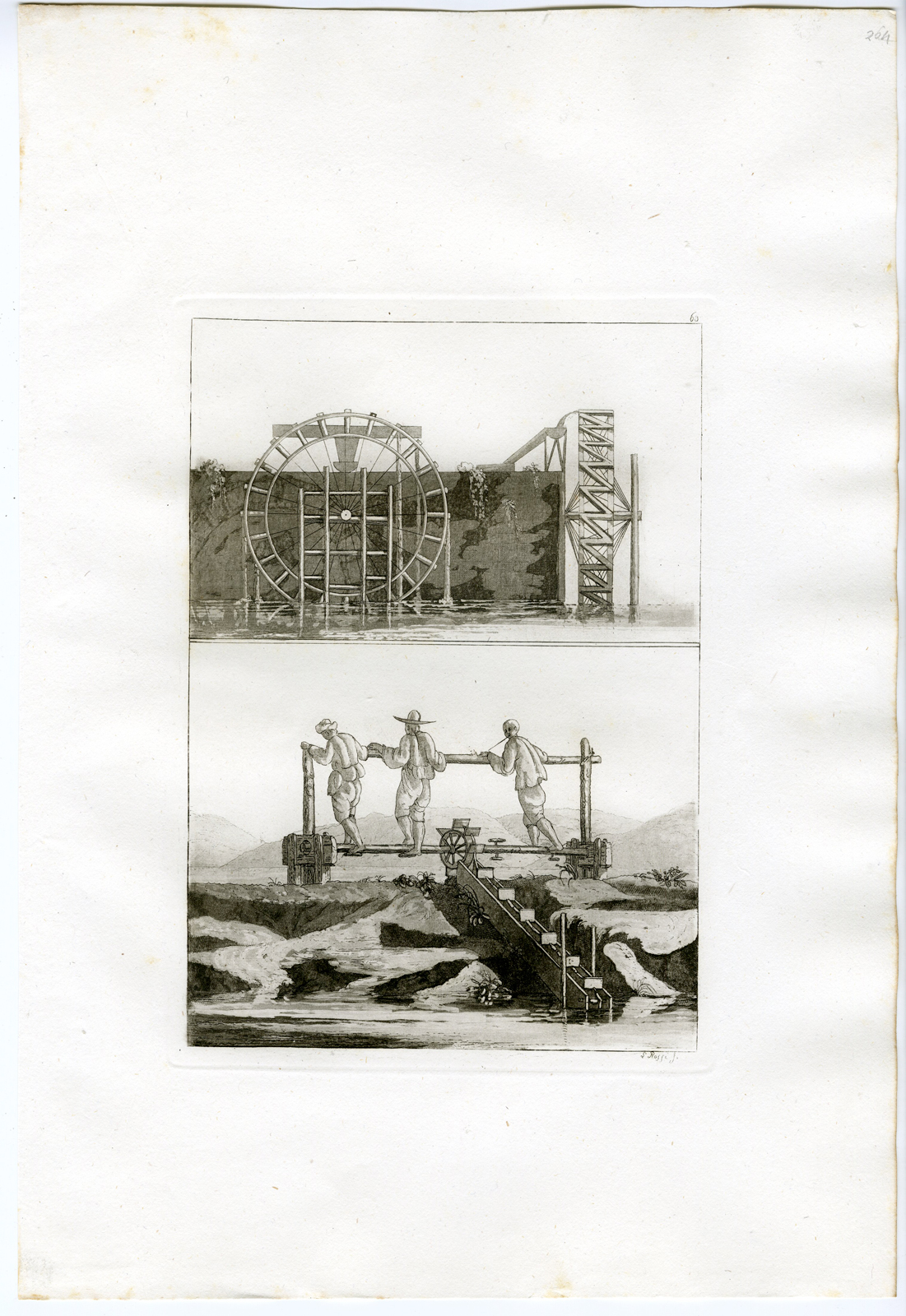 Pco 15128 416x605 Antique Print-HYDRAULIC-MACHINES-WATER-CHINA-PL.LXIII.-Ferrario-Rossi-c.1827 - Image 2