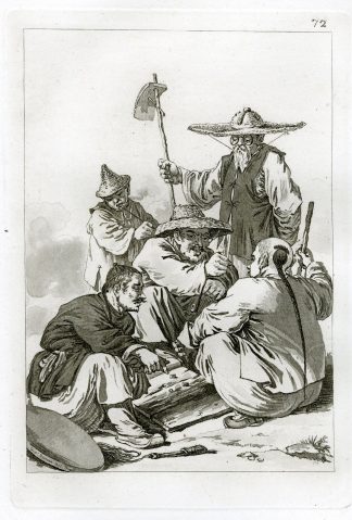 Antique Print-PEASANTS-GAME-CHINA-PL.LXXII.-Ferrario-Zancon -c.1827