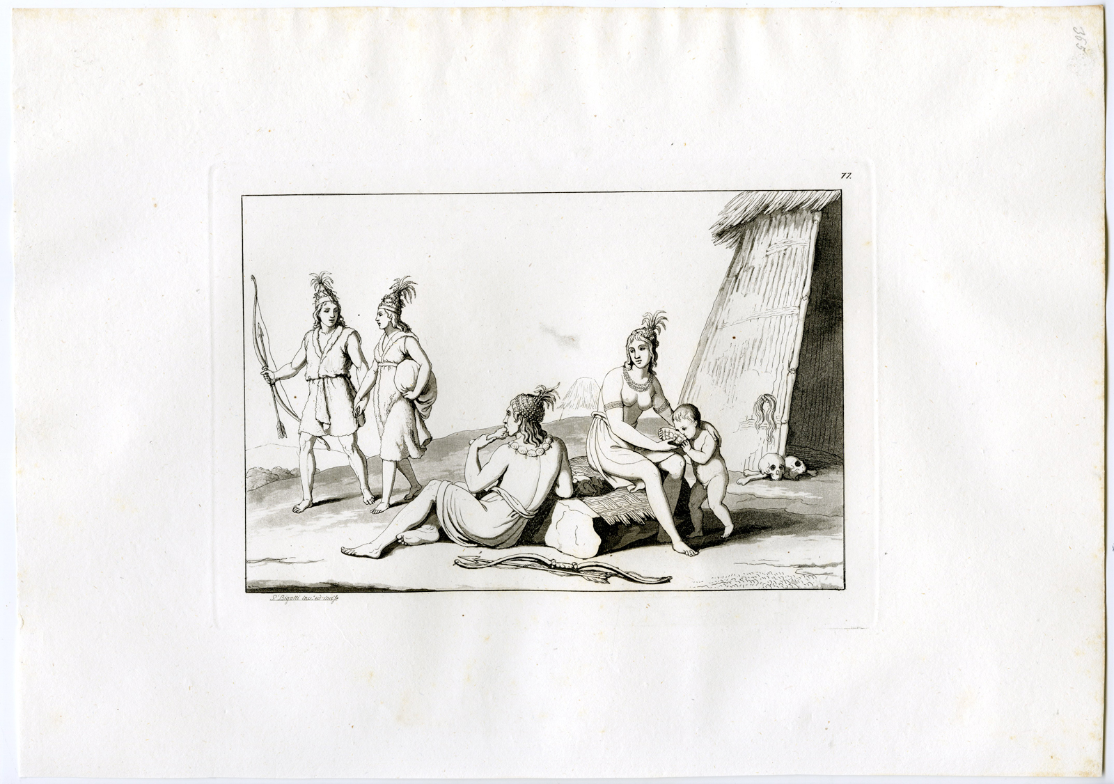 , Antique Print-TAIWAN-TRADITIONAL CLOTHES-PL.LXXVII.-Ferrario-Bigatti-c.1827, Pictura Antique Prints