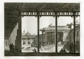 Antique Print-JAPANESE EMPEROR'S THRONE-ARCHITECTURE-PL.LXXVIII.-Ferrario-Zancon -c.1827