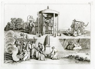 Antique Print-WEDDING CEREMONY-JAPAN-PL.LXXXIII.-Ferrario-Rancati-c.1827