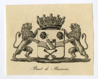 Antique Print-COAT OF ARMS-FAMILY CREST-BAUT DE RASMON-Weleveld-1830
