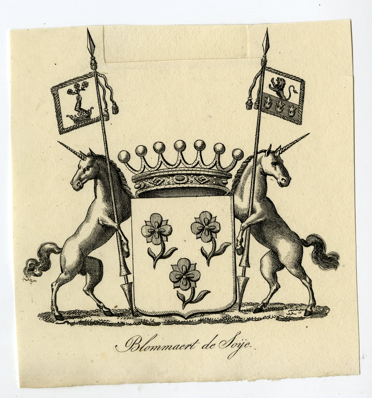 Pco 15476 416x445 Antique Print-COAT OF ARMS-FAMILY CREST-BLOMMAERT DE SOIJE-Weleveld-1830