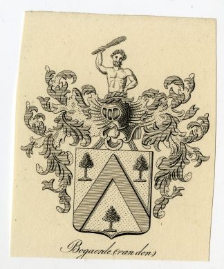 Antique Print-COAT OF ARMS-FAMILY CREST-VAN DEN BOGAERDE-BOGAARD-Weleveld-1830